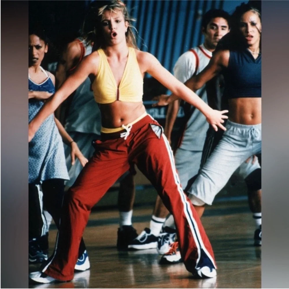 Britney Spears Abercrombie Track Pants Flare Zipper Leg Y2K 90’s VINTAGE - Picture 1 of 10